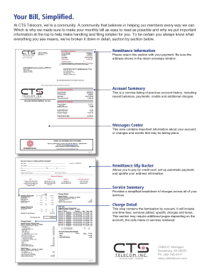 Family tree template pdf - Your Bill Simplified - CTS Telecom Inc