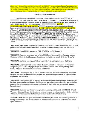 INDEMNITY AGREEMENT This Indemnity Agreement - Pittsburgh ...