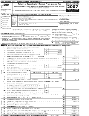 l efile GRAPHIC Form p rint DO NOT PROCESS As Filed Data DLN: 93490134000049 OMB No Return of Organization Exempt From Income Tax 990 Under section 501 (c), 527, or 4947 (a)(1) of the Internal Revenue Code ( except black lung benefit trust