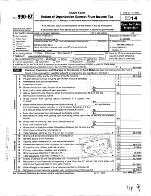 B Check if applicable u Address change u Name change C Name of organization D Employer Identification