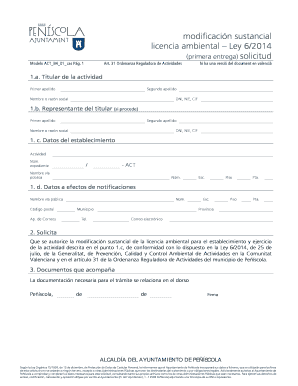 Environmental License Modification Request