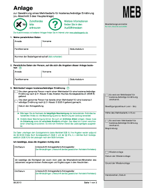 Alg II MEB. zur Gew hrung eines Mehrbedarfs f r kostenaufw ndige Ern hrung - ortenaukreis