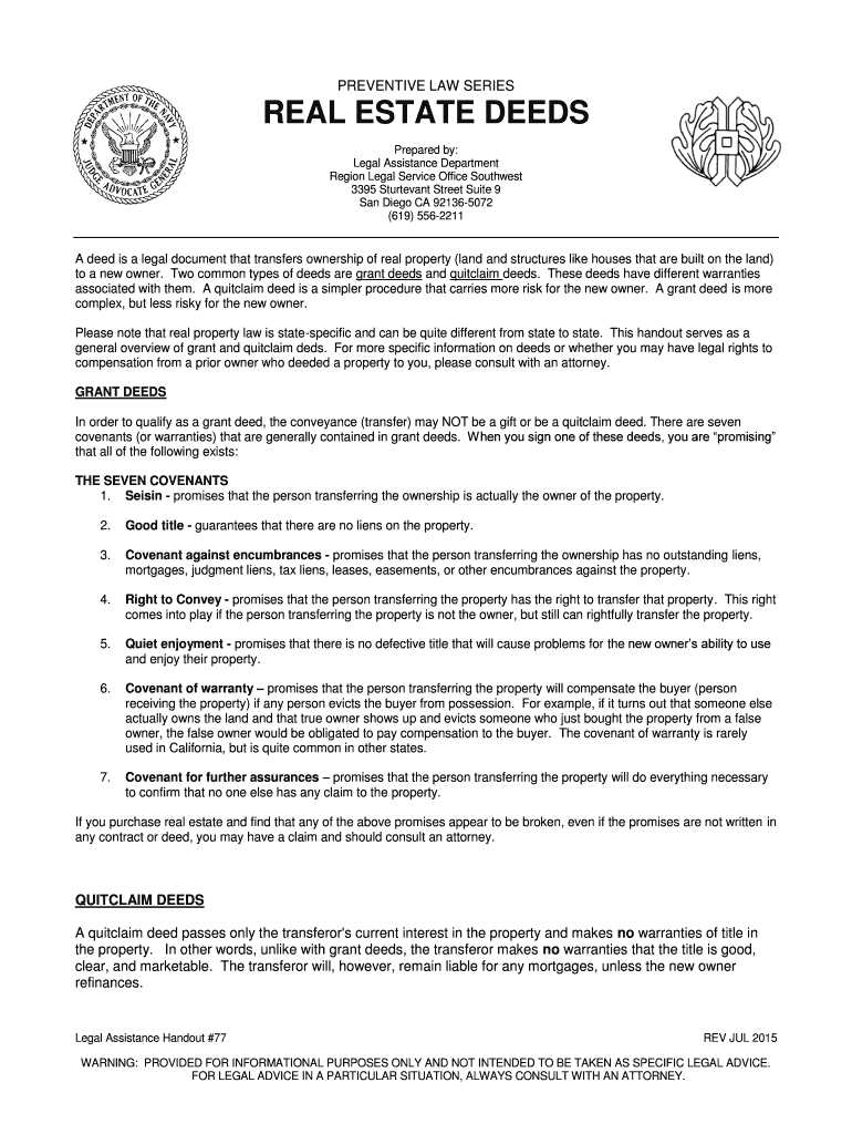 Fillable Online REAL ESTATE DEEDS Fax Email Print - pdfFiller