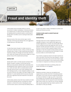 Unfortunately, fraud and identity theft are common