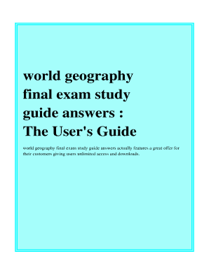 world geography final exam study guide answers