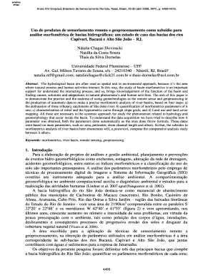 Sensoriamento Remoto e Geoprocessamento aplicado Anlise Morfomtrica e Caracterizao do Uso do Solo na Bacia Hidrogrfica - marte dpi inpe