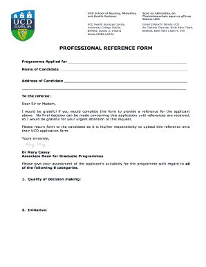 ucd professional reference form