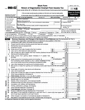 A For the 2015 calendar year, or tax year beginning C Name of organization B Check if applicable: Address change Name change January, - madisonsavoyards