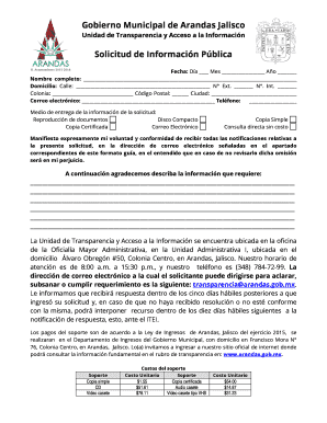 Solicitud de Informacin Pblica - arandasgobmx