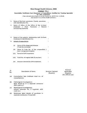 Wbhs latest reimbursement form c1 c2 c3 c4 - wbhs latest reimbursement form c1 c2 c3 c4