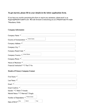 Forex corporate account