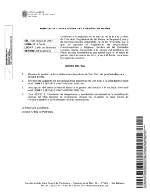 Sant Antoni de Portmany Full Session Announcement