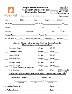 Acsm par q form - Silver Sneaker Questionaire Renewal Packet 2013 b Read-Only - mapleknoll