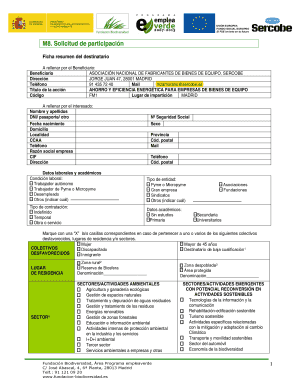 Spanish Participation Request Form