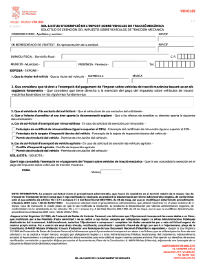 Vehicle Tax Exemption Request Form