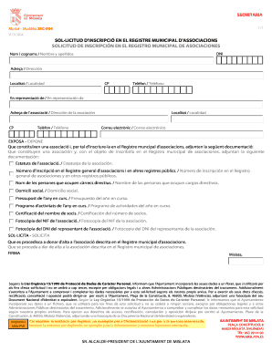 Municipal Association Registration Application