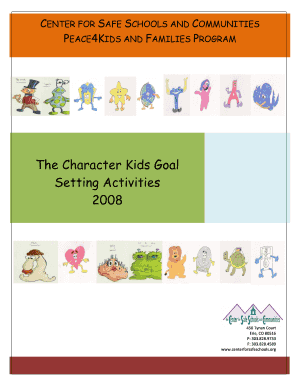 Goal setting template - Character Kids Goal Setting - Center for Anti-Bullying and - wecanco