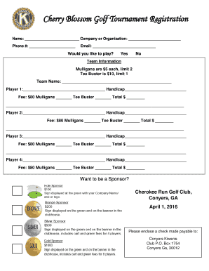 Cherry Blossom Golf Tournament Registration Vherokee Run - familypromiseofnewrock