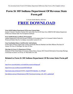 fillable online radiorusak esy form st 105 indiana department of st105 form
