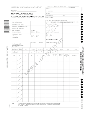 HNEMR144 Haemodialysis Treatment Chart 121211indd - myLink - mylink hnehealth nsw gov