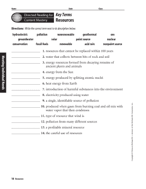 Science Worksheet