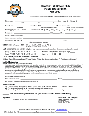 Soccer award ideas - Fall Player Registration 2 - Pleasant Hill Soccer Club - phsoccer