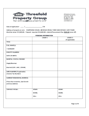 Chartleigh bHouse Rental applicationb - 3fold co