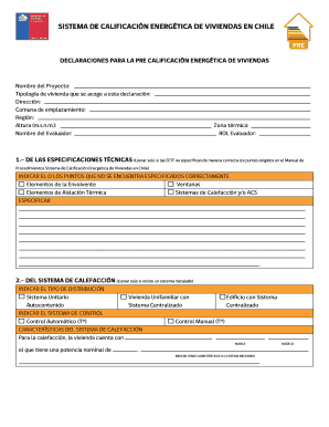 Chile Energy Rating Declaration Form