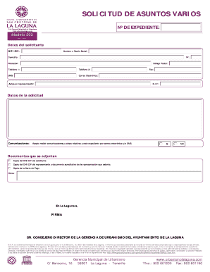 Urbanismo Municipal Application Form