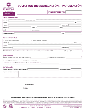 Segregation/Parcelation Application Form
