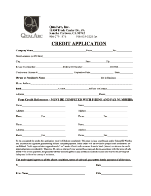 QualArc Credit Application (PDF, 39 KB)