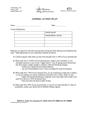 Pefr calculator - Asthma action plan - Windom Allergy Asthma amp Sinus