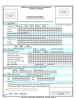 Pan card surrender form pdf - Request For New PAN Card Or/ And Changes Or Correction in PAN Data Only Individuals to affix recent photograph (3 - umatic