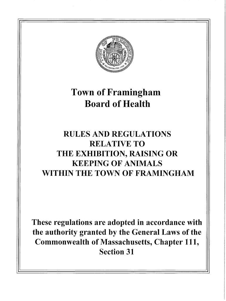 Fillable Online General Law Part I, Title XVI, Chapter 111, Section