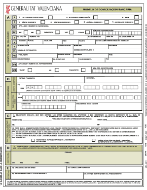 Microsoft PowerPoint - MODELO DE DOMICILIACI323N BANCARIACastellano- 10-2013ppt