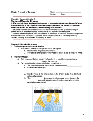 Periodic table puzzle answer key - Chapter 5 Models of the Atom Name Period Date - physics csustan