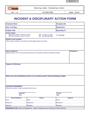 Incident amp bdisciplinary action formb - Axiom Easy