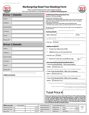 N rburgring Road Tour Booking Form - RSRNurburg