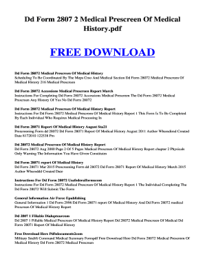 printable medical history form example edit fill out download dd form 2807 2