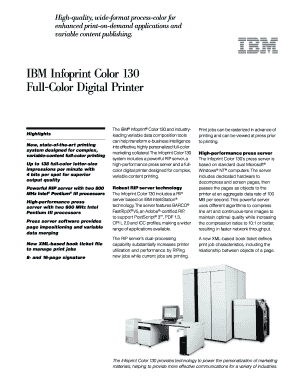 IBM Infoprint Color 130 Full-Color Digital Printer