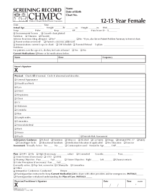 Childrens Hospital Medical Practice Corporation 1215 Year Female Date Time Actual Age Weight lb oz - chmpc