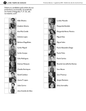Voting Ballot for Viseu District