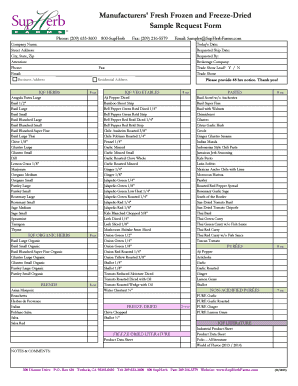 Fillable Online Manufacturers' Fresh Frozen and Freeze-Dried Fax Email