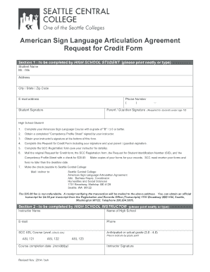 Medical sign language pdf - American Sign Language Articulation Agreement Request for Credit ... - scccaslconsortium