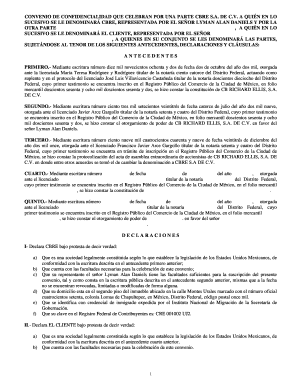 Confidentiality Agreement