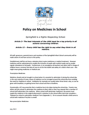 Policy on Medicines in School - bspringfieldschoolbbcobbukb - springfieldschool co