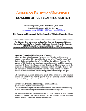 Class Schedule - Center for Community Excellence and Social Justice - ccesj