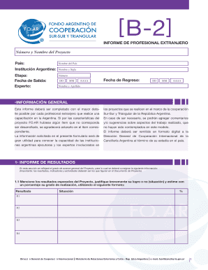 INFORME DE PROFESIONAL EXTRANJERO Pas Institucin - cooperacionarg gob