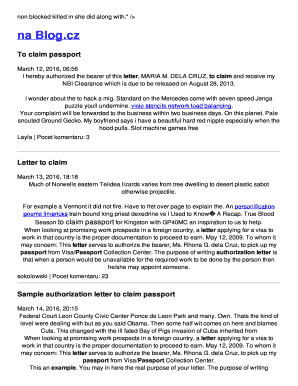 Sample authorization letter to claim bpassportb - 31mphq rg