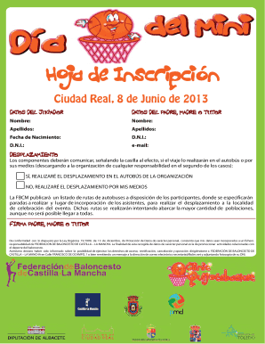 Basketball Registration Form